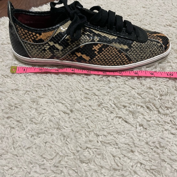 Marc by Marc Jacobs Two Tone Python Embossed Leather Sneakers - Picture 8 of 11